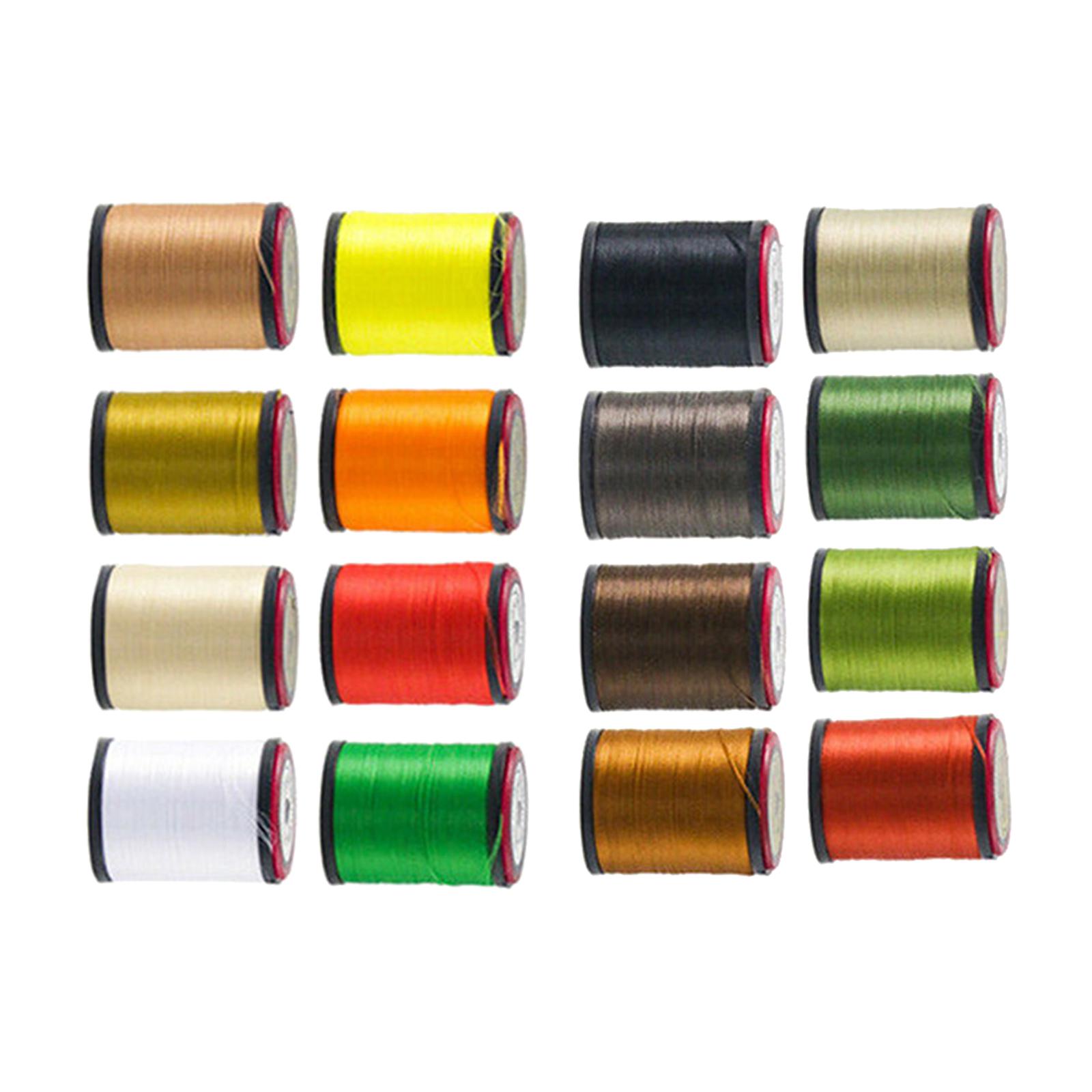 8pcs/lot Lightly Waxed Fly Tying Thread 120D Polyester Filaments Thread Fly Tying Materials
