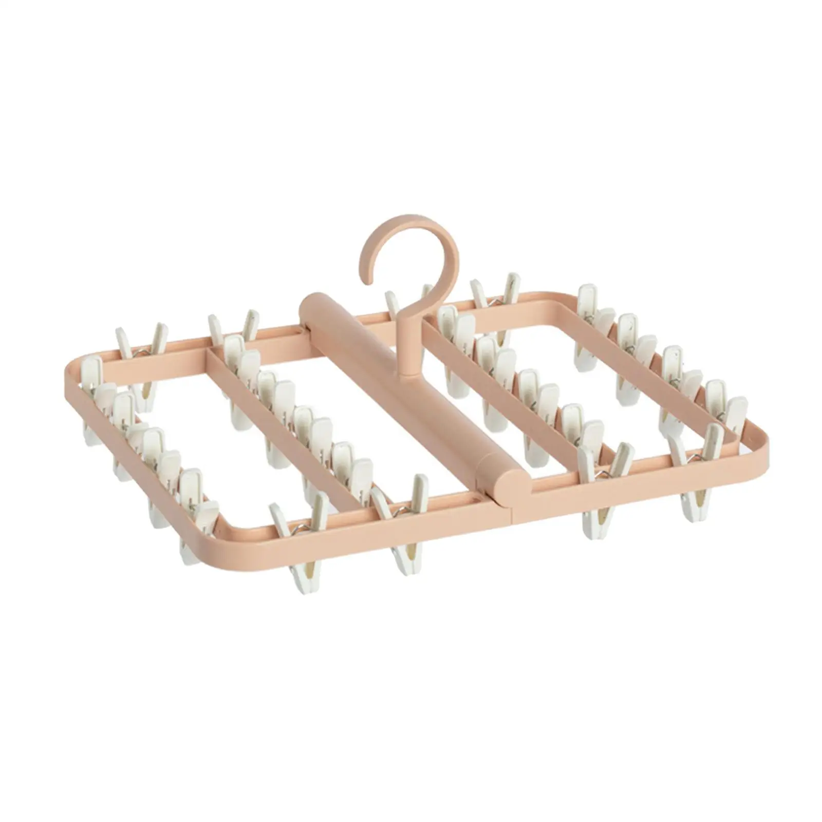 Foldable Socks Cloth Hanger Home Clip Hanger Clothespin Multifunctional Hanger Collapsible Drying Rack Folding Laundry Rack Baby