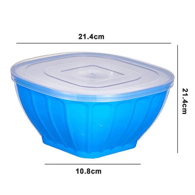 Large Plastic Salad Bowls Meal Prep Container with Lid To-Go On the Go XL  Fit