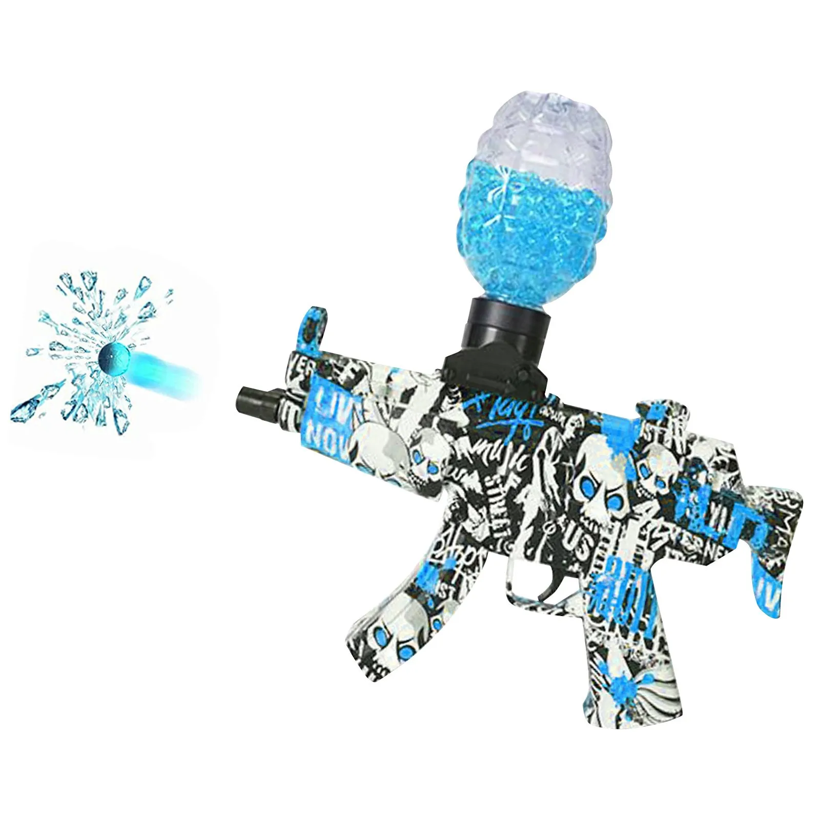 1set Gel Ball Blaster Electric Splatter Ball Blaster Fun And Outdoor Team Shooting Games Birthday Gifts With 1000 Hydrogel Balls