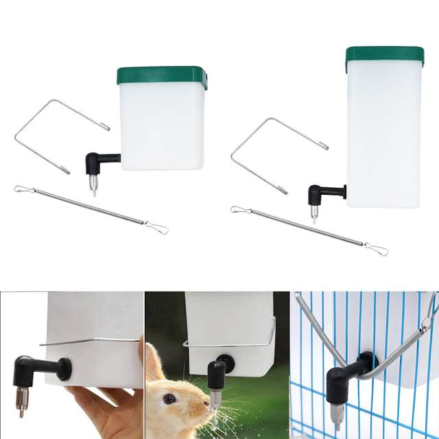 Automatic Drinker Dispenser Water Feeder Hanging Mount Leakproof Drinking Bottle Cage Waterer for Rabbit Chinchilla Mouse/Rat