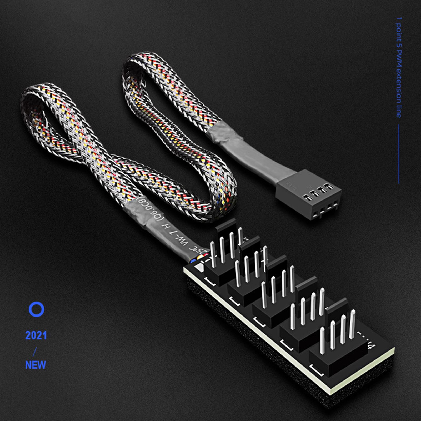 33.5cm 1 to 5 4-Pins TX4 PWM CPU Cooler PWM Fan Splitter CPU Cooler