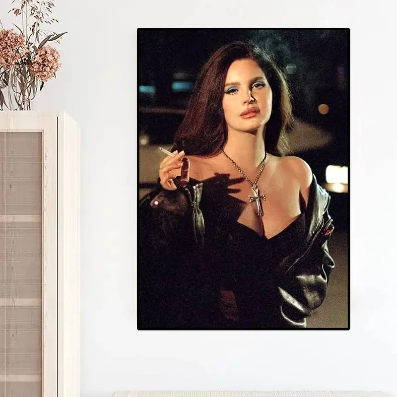 Classic Character Aesthetics Wall Art Singer Lana Del Rey HD Oil On Canvas Posters Prints Home Bedroom Living Room Decor Gifts