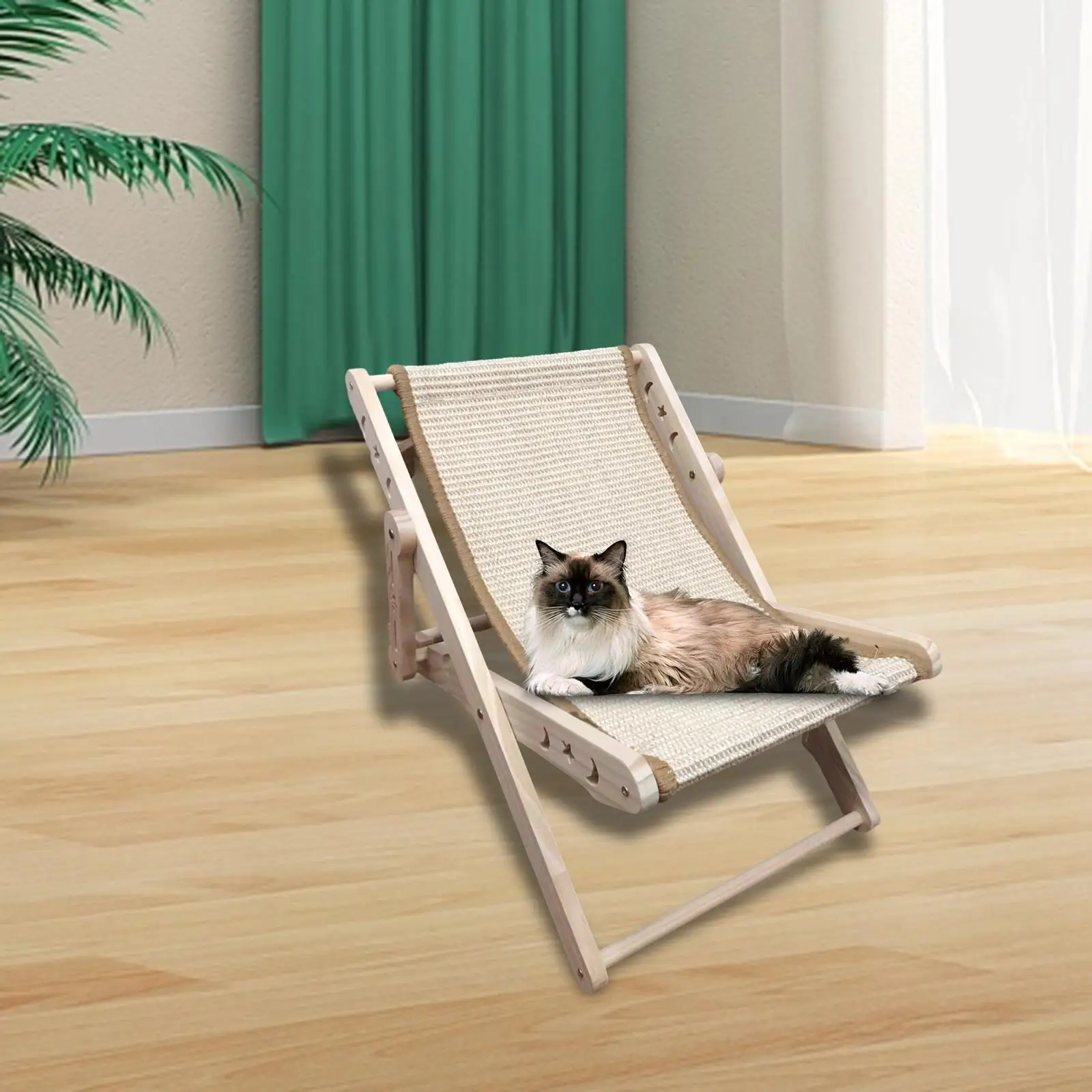 Cat Lounge Chair Floor Standing Comfortable Sleeping Modern Raised Bed for Indoor Cats Small Dogs Puppy Small Animal Bunny