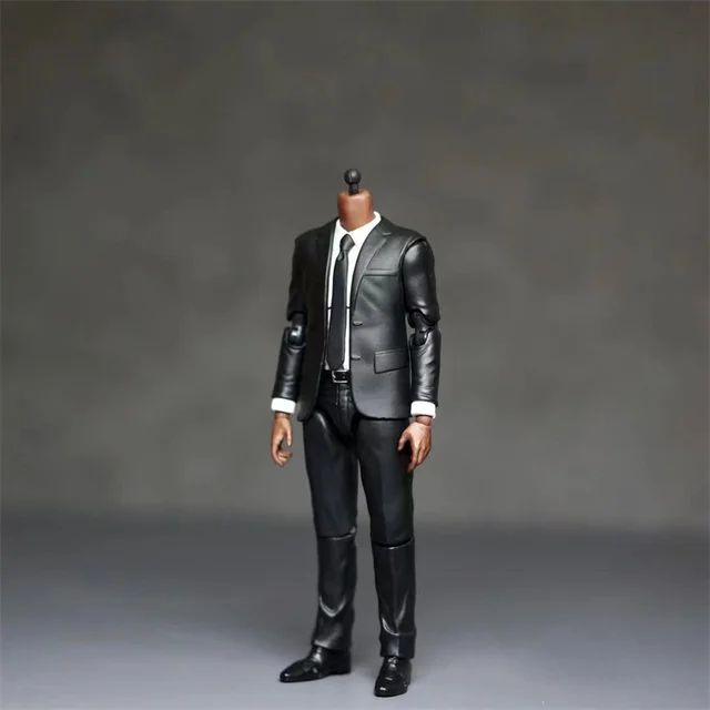 Manipple Studio 1/12 Black Suit Body with Interchangeable Hands Model Fit  1:12 SHF Mafex Head Sculpts - AliExpress