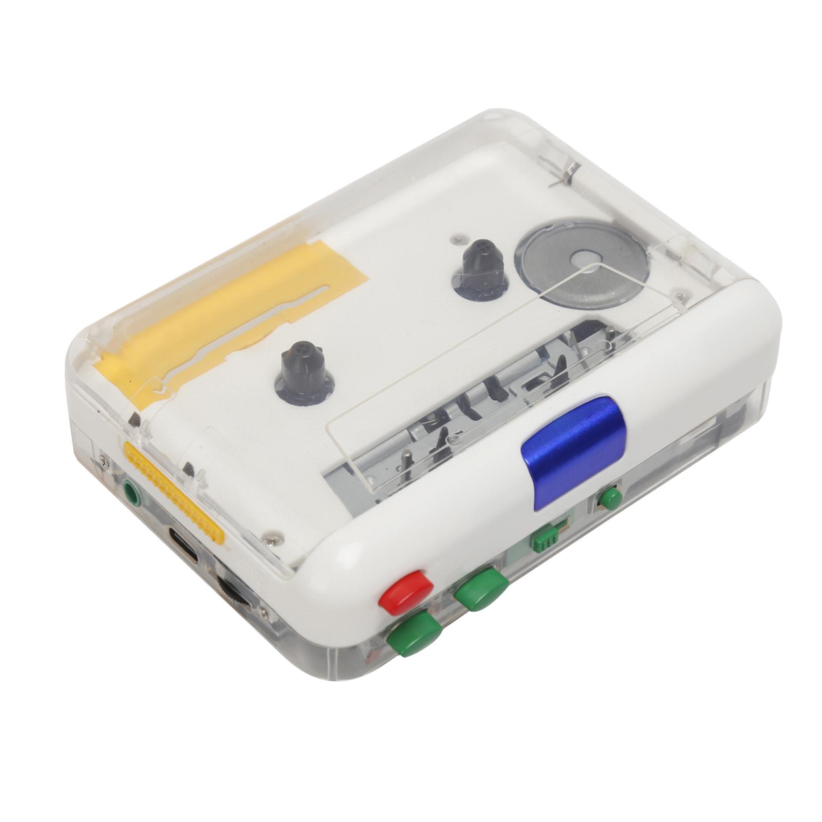 Portable Cassette Player MP3 Converter Personal Cassette Converter Auto Reverse Output to Headphone/Speaker Vintage Recorder