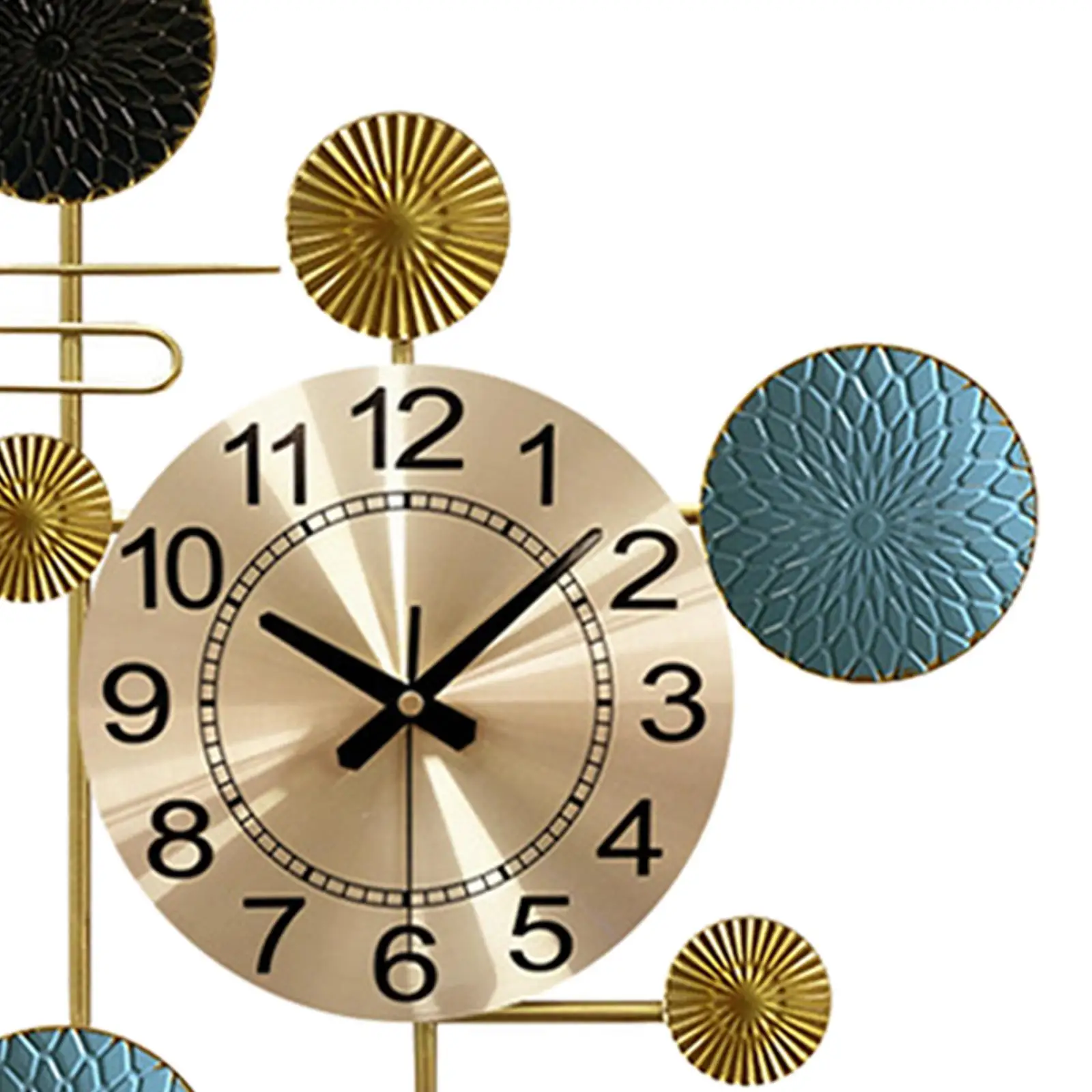 Metal Large Wall Clock Silent Hanging Clocks for Living Room Bedroom Office