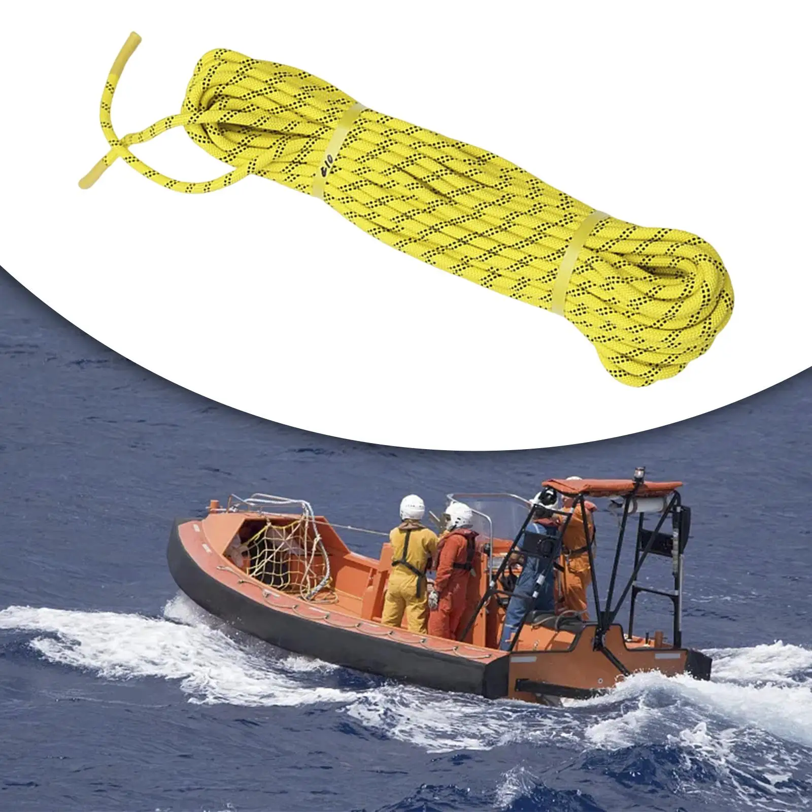 98ft Water Floating Rope Throw Rope Buoyant Line Lifeline Life Saving Rope for Rafting Boat Canoe Outdoor Accessory