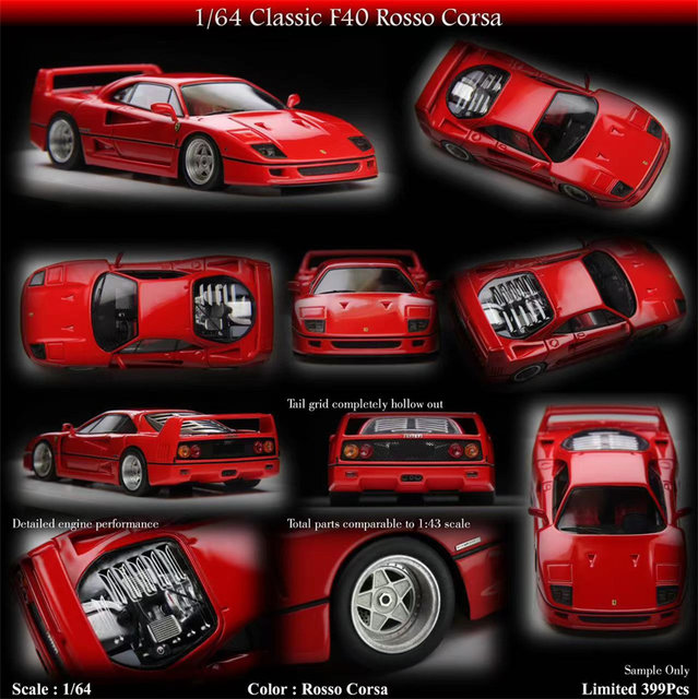 1930 Car Model|1:64 F40 Resin Diecast Model Car - Collectible