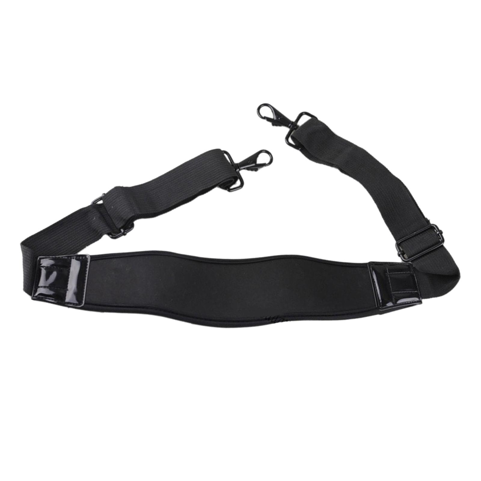 Universal Shoulder Strap 52inch with Metal Hooks Soft Black Anti Slip Durable Thick Padded for Camera Briefcase Bag Laptop