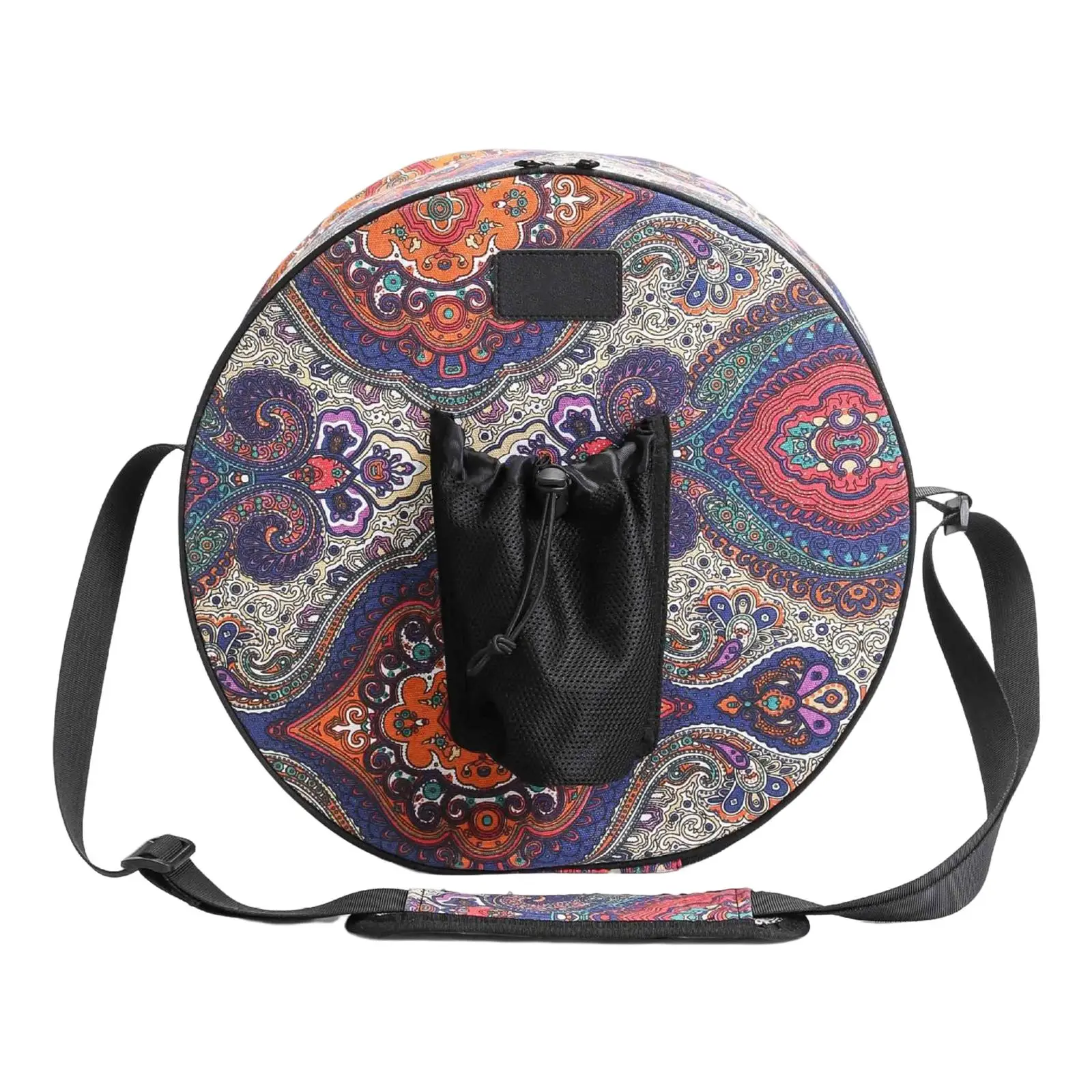 Canvas Wheel Bag Fitness with Zippers Pilates with Adjustable Strap Dharma Wheel Tool Carrying Tote Yoga Towel Backpack