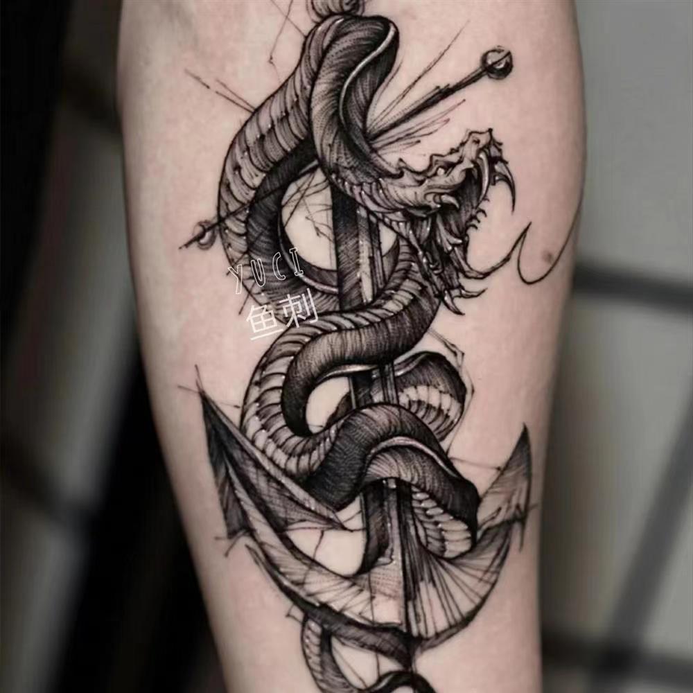 Best of New Flower Arm Snake Waterproof Temporary Tattoo Stickers Dark Tatuajes Temporales A Prueba De Agua Fake Tattoo For Men Serpent Reviews & Tips