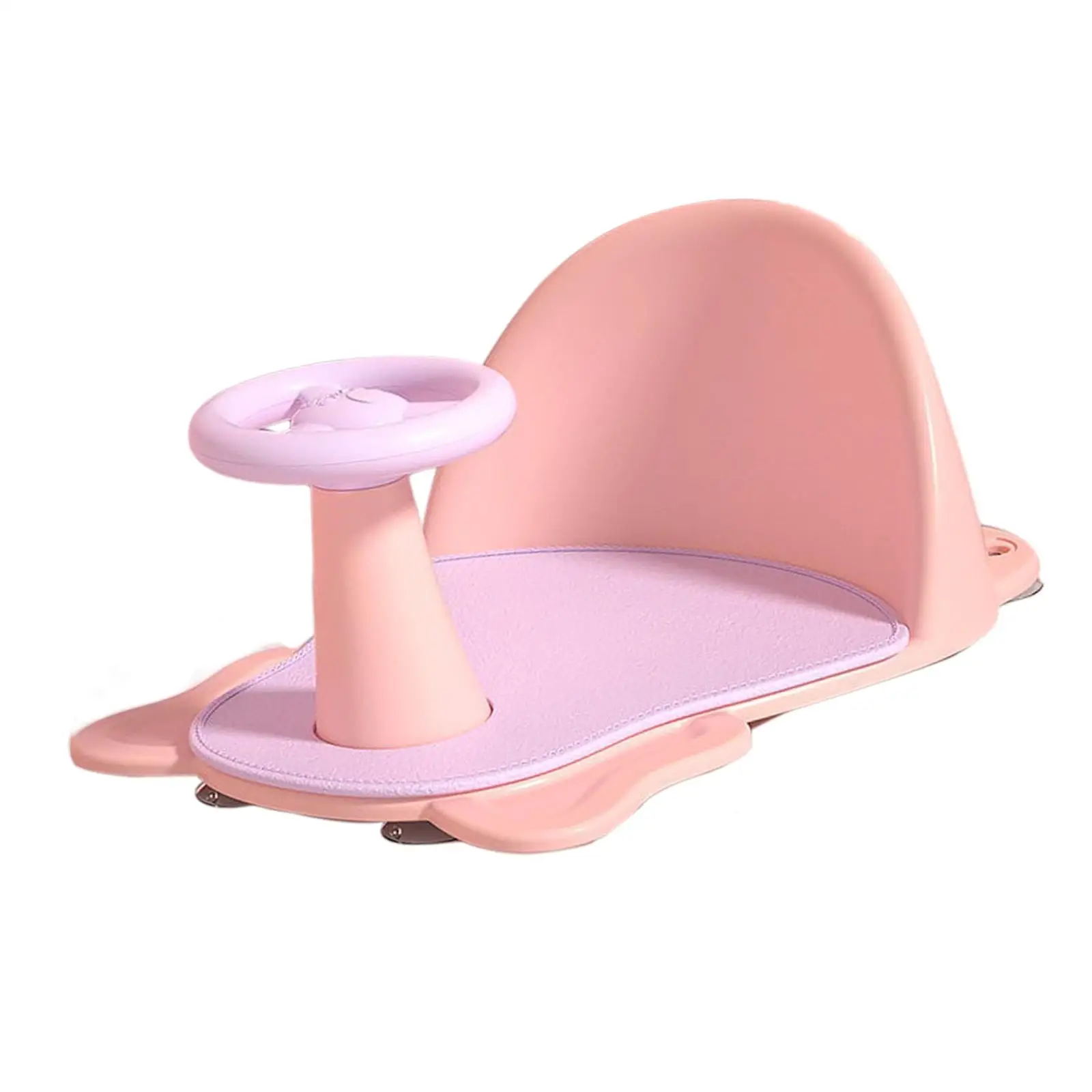 Cute Toddlers Bath Seat, Seat Mat Bathroom Sit up Bathing Provides Backrest