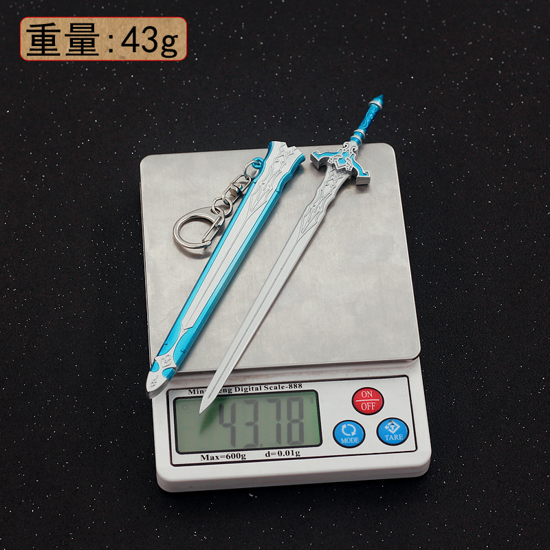 16cm Metall-Schwert Antike Chinesische Nahkampfwaffen Modell Spiel Anime Zubehör Dekoration Ornament Handwerk Miniaturen Sammlung – Detail 6