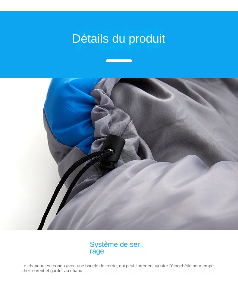 Sac De Couchage Enfant Ymer - Température -5°C, Forme Momie - Pour Camping, Randonnée - 155 Cm
