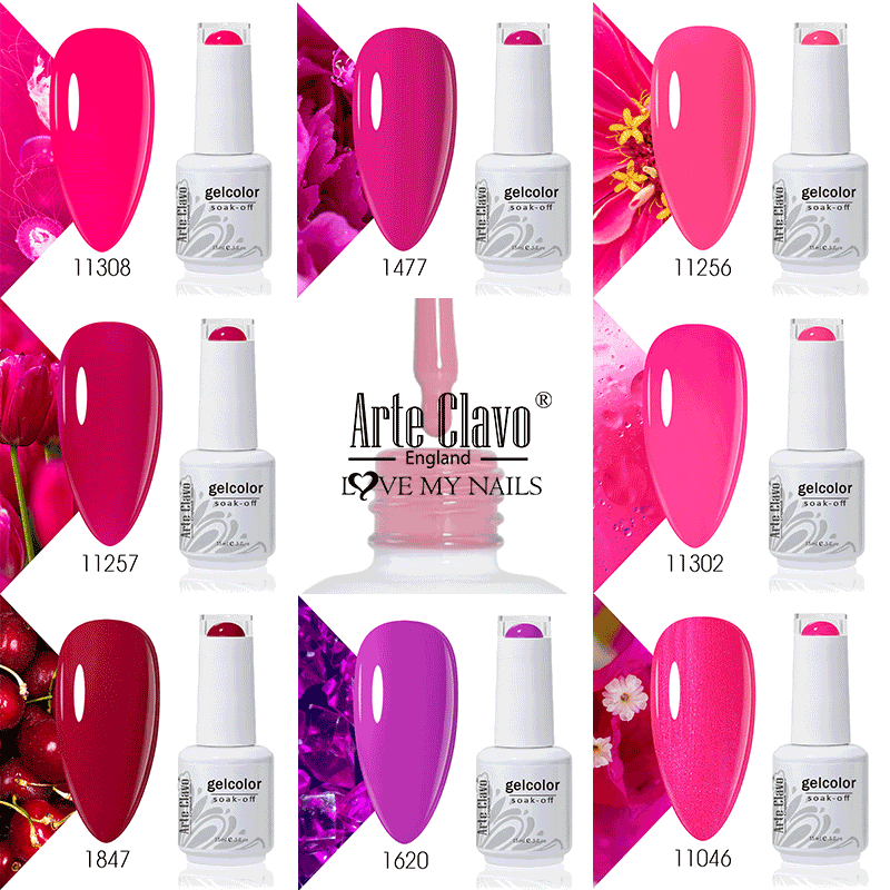 Best of Arte Clavo 15ml Rose Red Color Series Gel Nail Polish Hot Sale Long Lasting Soak Off Varnish Hybrid Nail Art Top Bsae Maincure Reviews & Tips