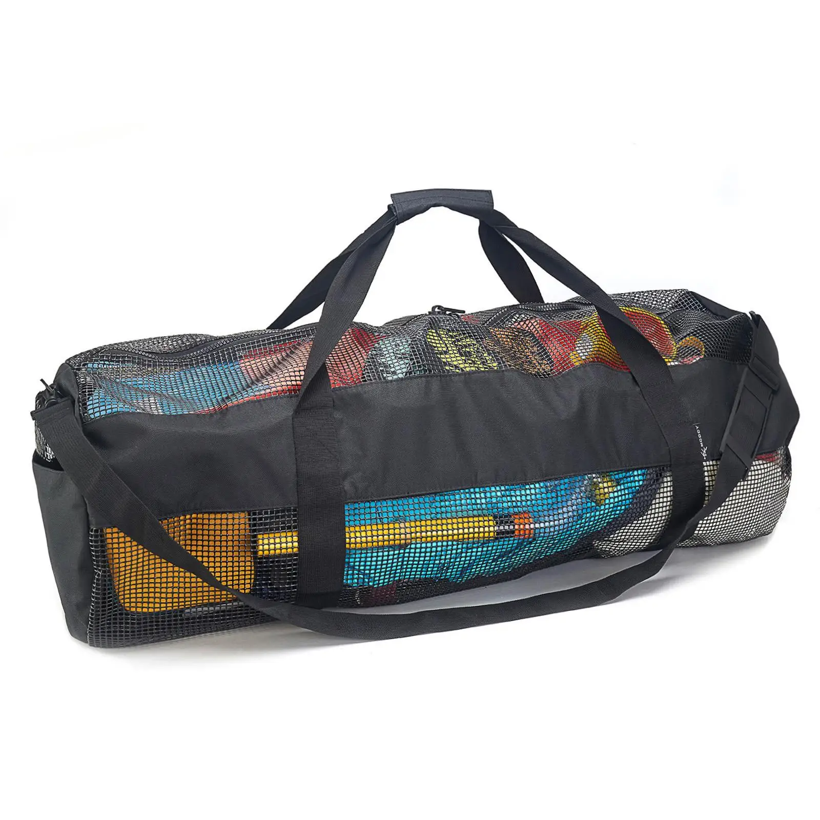 Mesh Duffel Bag Oxford Cloth Handbag Organizer for Family Trip Home Organization