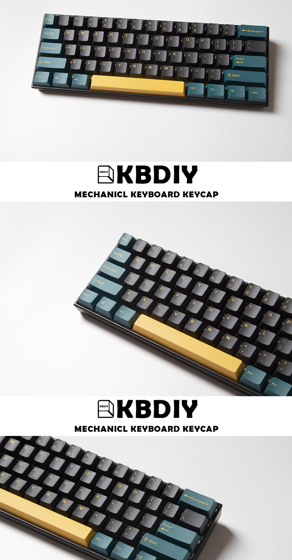 perfil pbt keycaps preto verde 135 tampas