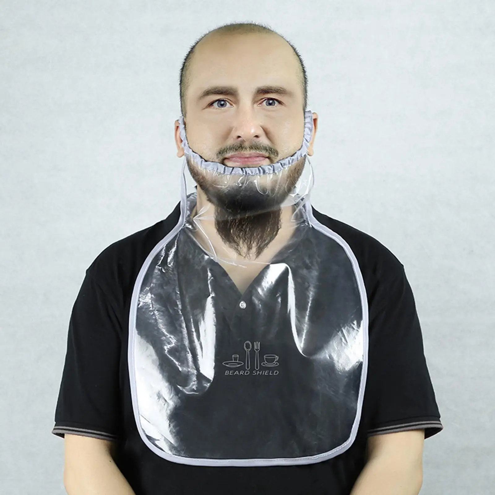 Beard Covers Anti-Oil Protable Hanging Ear Clean Antifouling for Adults Men Dining Protective Cover Beard Protect Antifouling