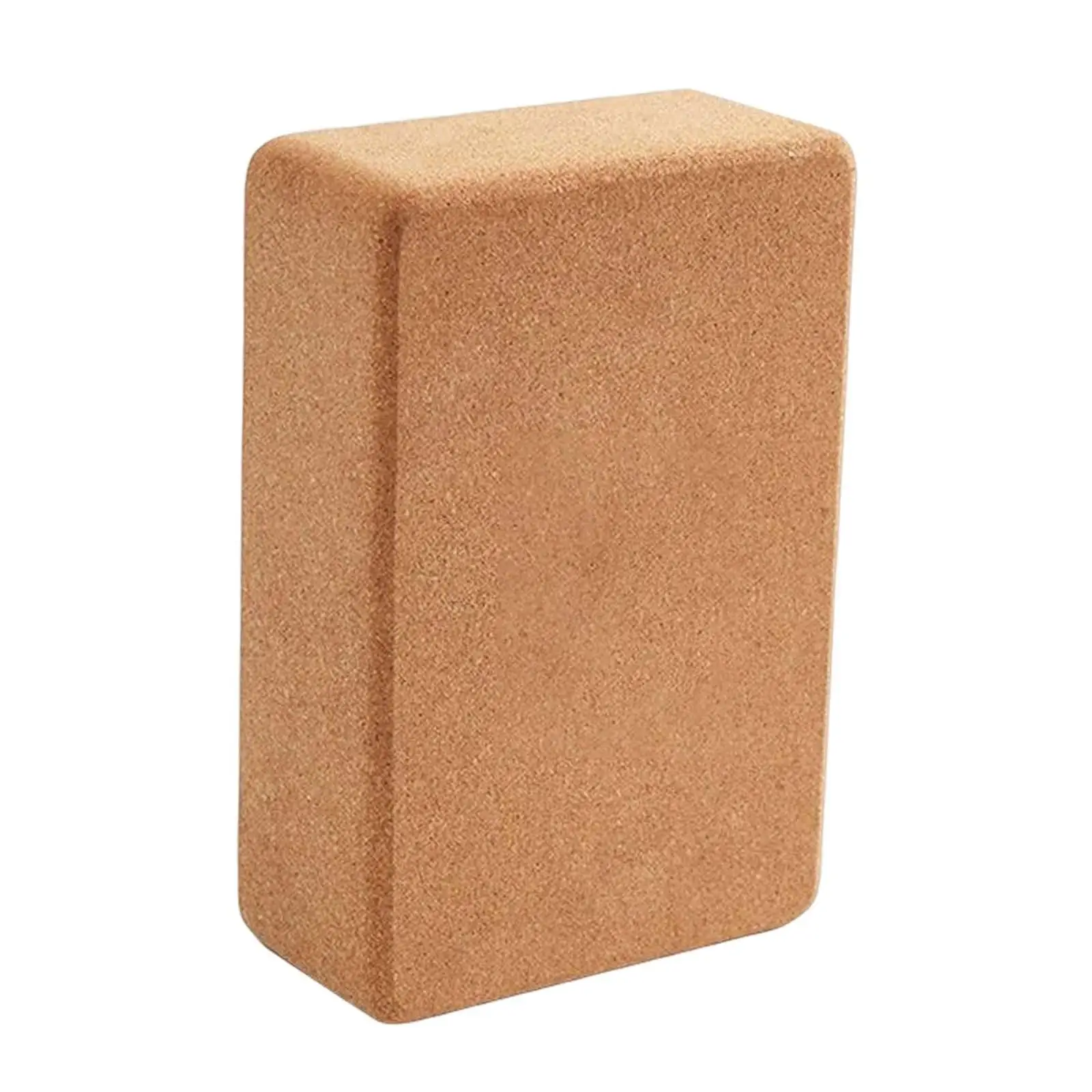 Cork Yoga Block Single Block Body Building High Density Non Slip Supportive Soft for Stretching Fitness Workout Indoor Sports