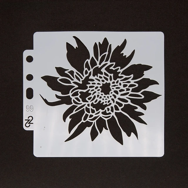 Large Flower Stencil Template Reusable Plastic Painting Template