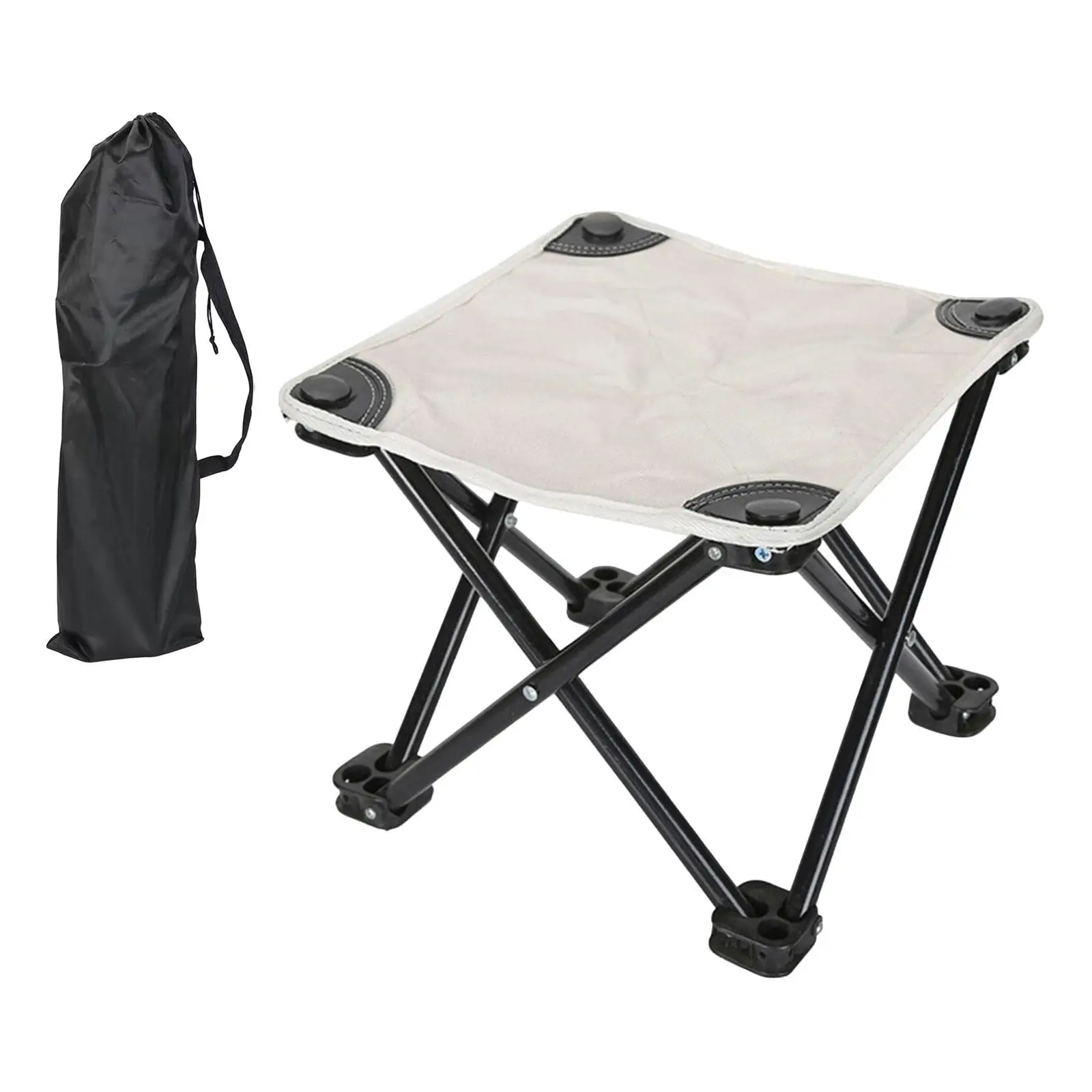 Portable Folding Stool Wear Resistant Small Chair for Adults Foldable Camping Stool for Outdoor BBQ Beach Traveling Backpacking