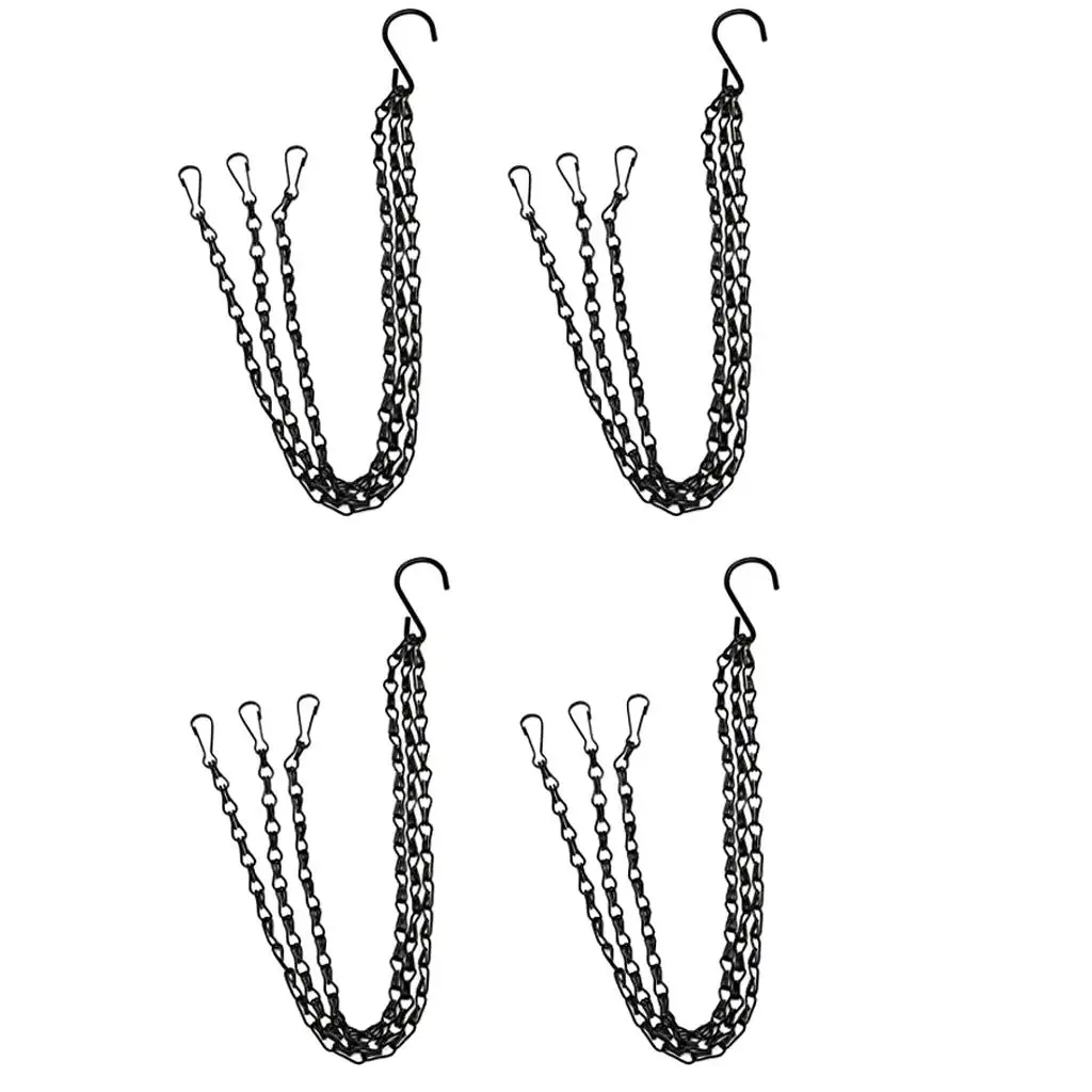 4x chain hooks for hanging plant pot hanging flower basket hanging flowers,
