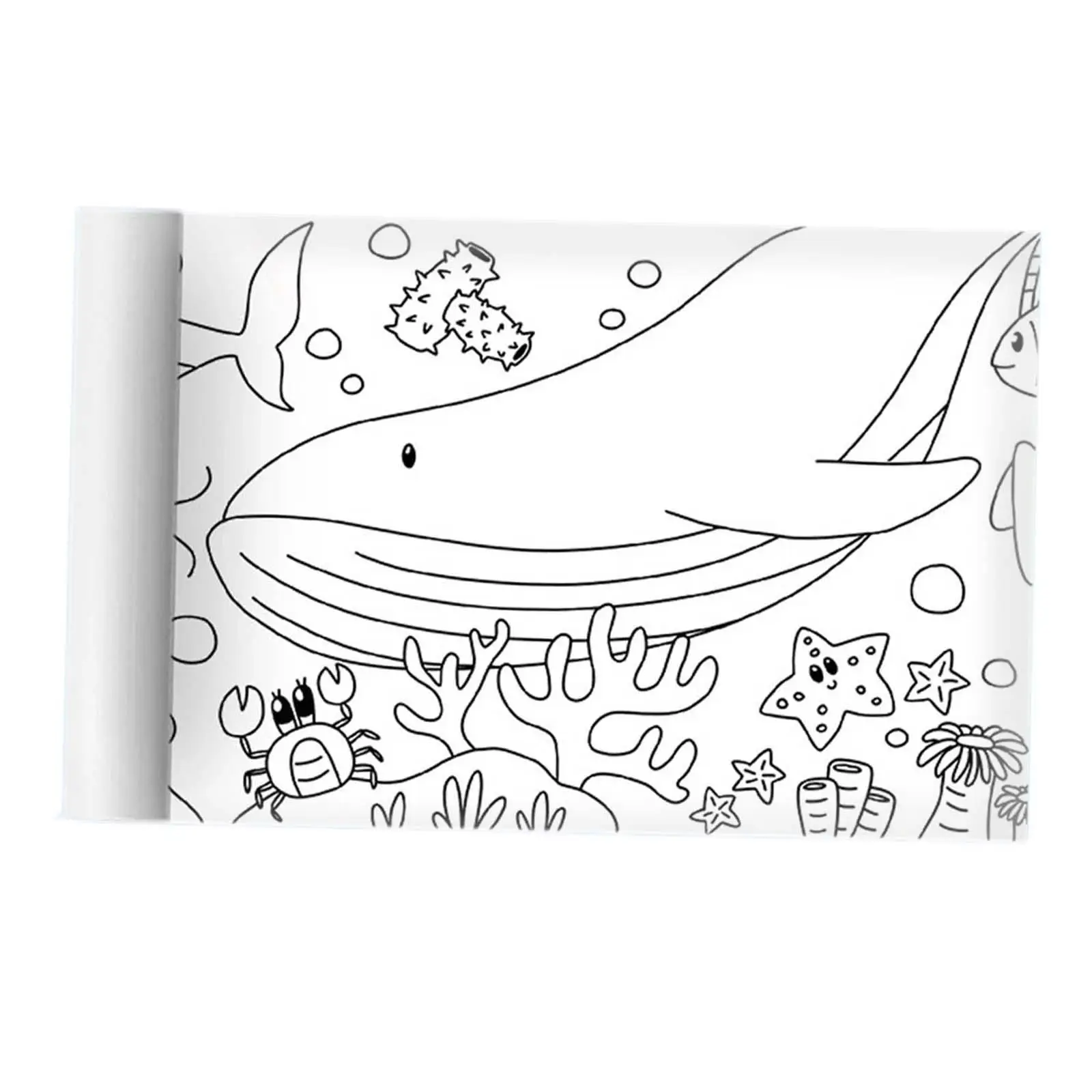 Coloring paper roll Drawing paper roll Coloring poster for kids Children`s