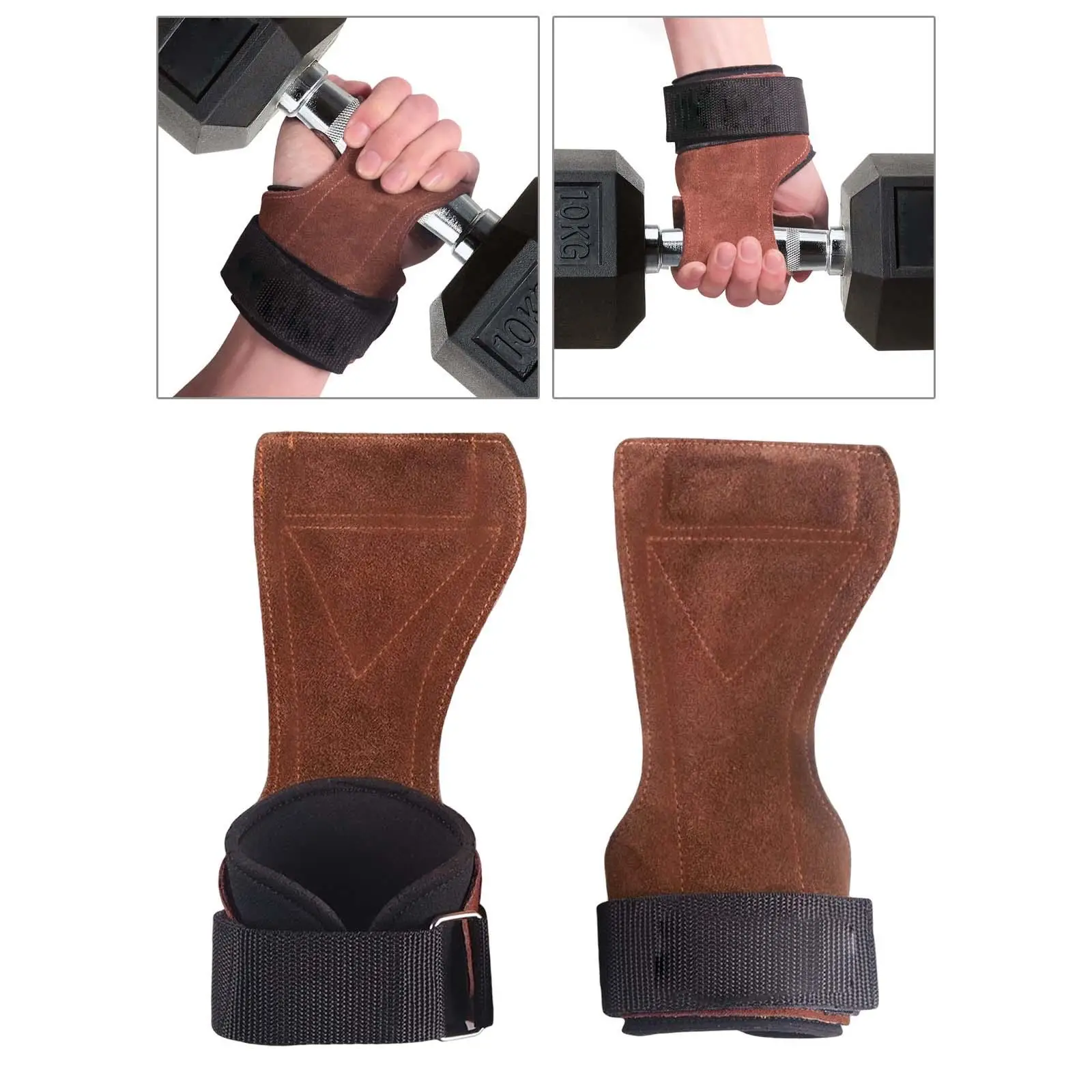 Weight Lifting Workout Gloves with Padded Wrist Wraps Support for Dumbbell