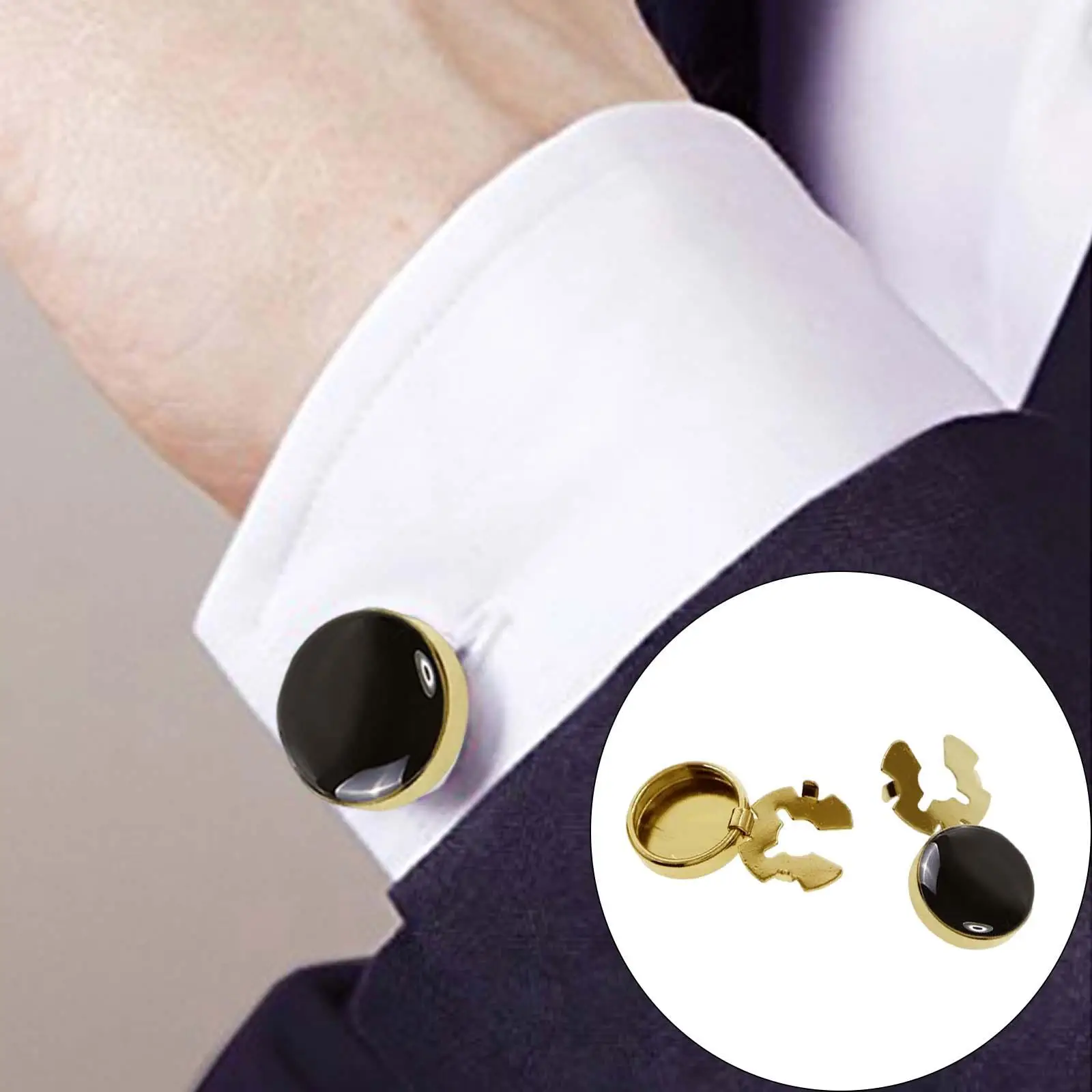 2 Pieces Men Cufflinks Suit Decors Formal Event Button Covers Men Gift