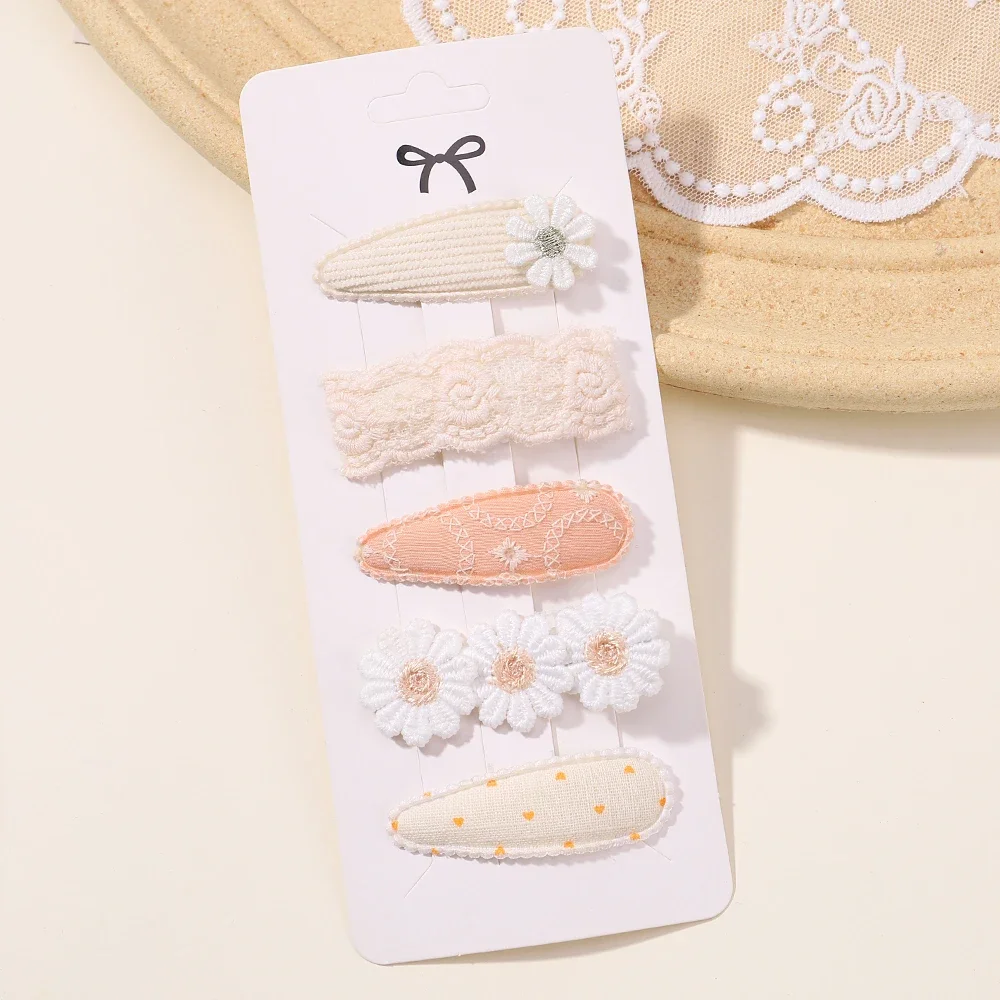 5/7 stücke Mini Baby Mädchen Haars pange niedlichen Blumen bogen Hase Prinzessin Haarnadel für Kleinkind Mädchen schöne Knall Seite Clip Haar Zubehör – Detail 11