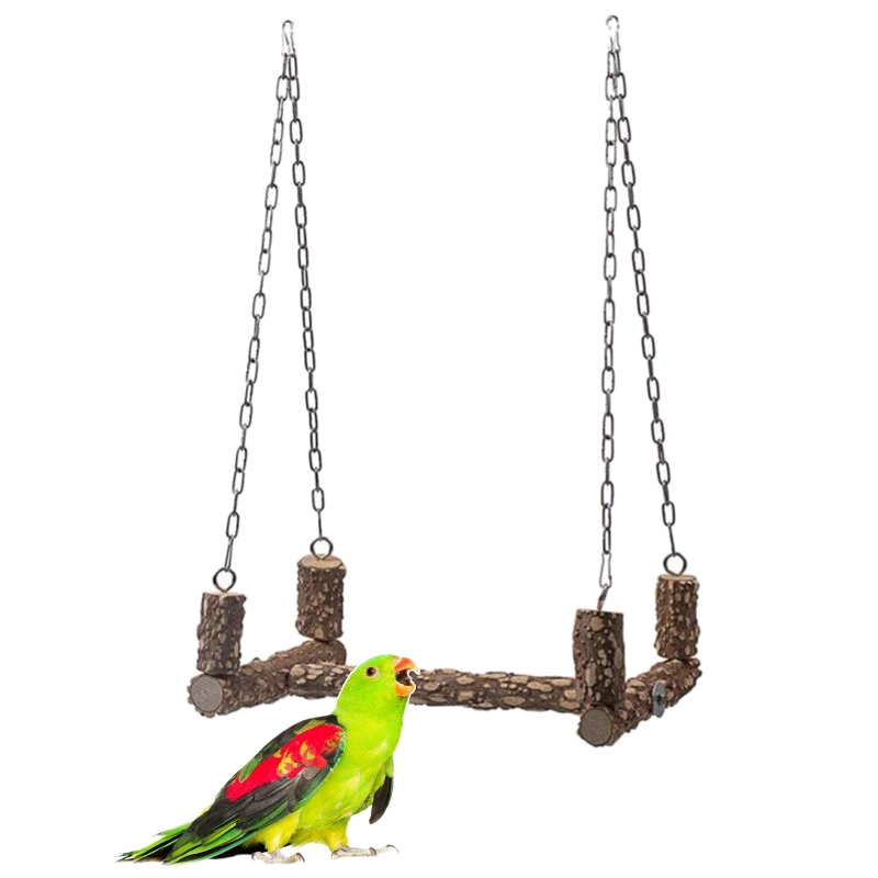 Title 3, Bird Swing for Cage 15 Inches Parrot Perch Natu...