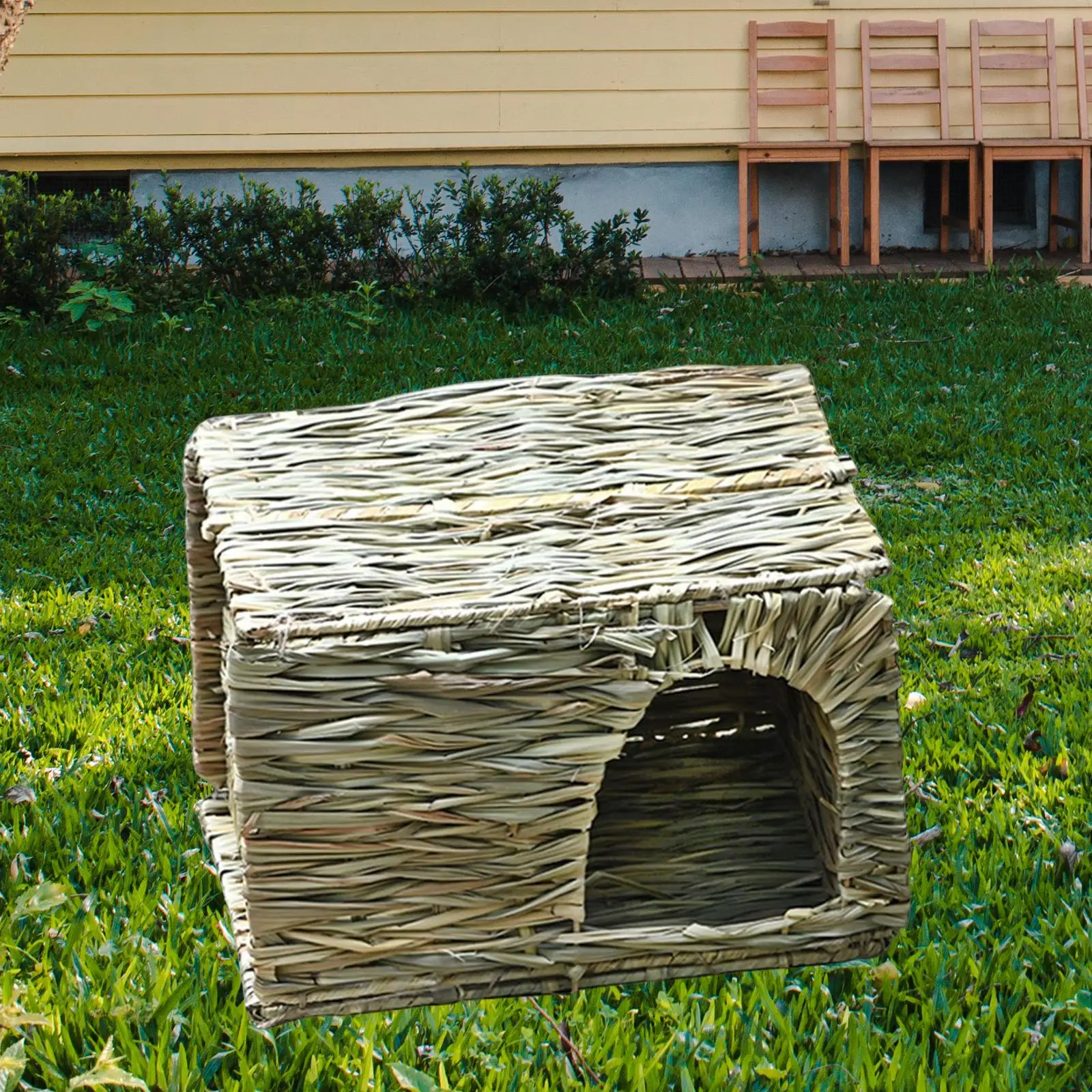 Birds Nest Eco Friendly Hideaway Rest Place bird House Hummingbird Straw Cage Shelter for Patio Indoor Outdoor