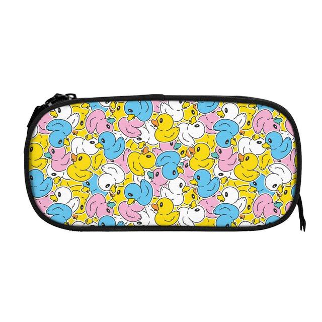 Custom Yellow Classic Rubber Duck Kawaii Pencil Case Boys Gilrs