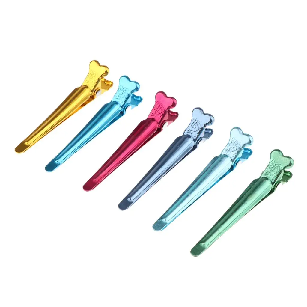50Pcs / Set Colorful Sectioninging Clips Barber Hair Cutting Styling Clamp