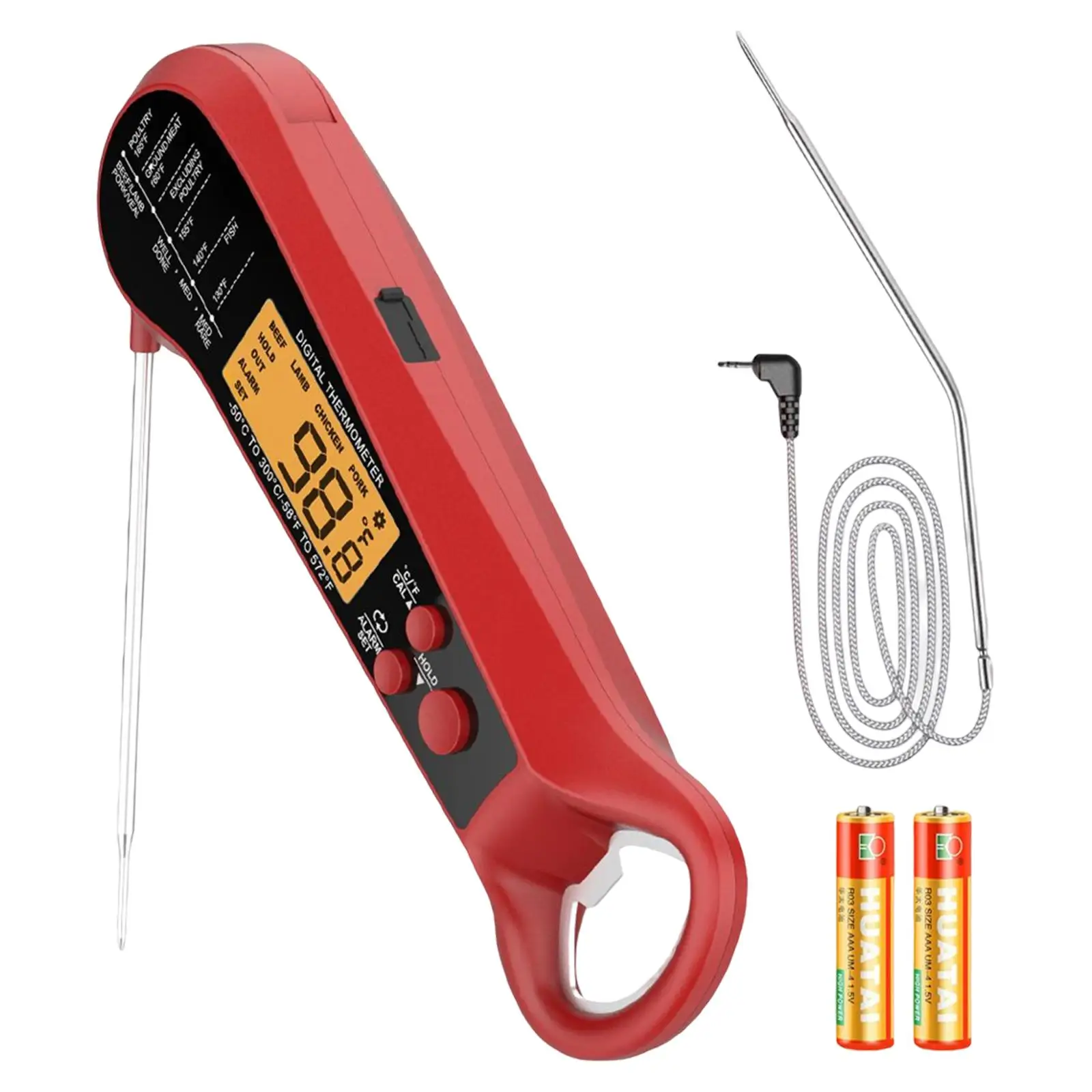 Folding Food Thermometer Meat Thermometer for BBQ Outside Grill Kitchen Thermometer