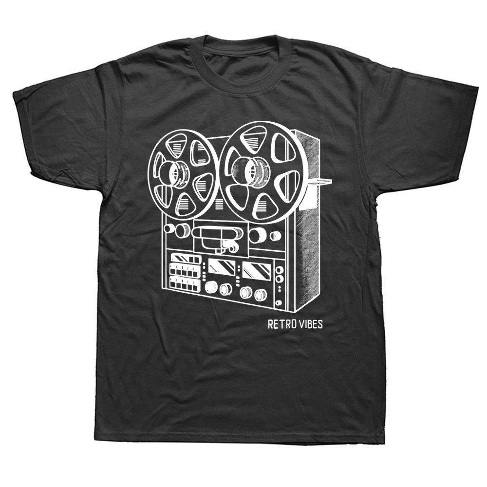 Neuheit Kassette Reel To Reel Analog Sound System T Shirts Streetwear Kurzarm Geburtstag Geschenke Sommer Stil T-shirt – Detail 2