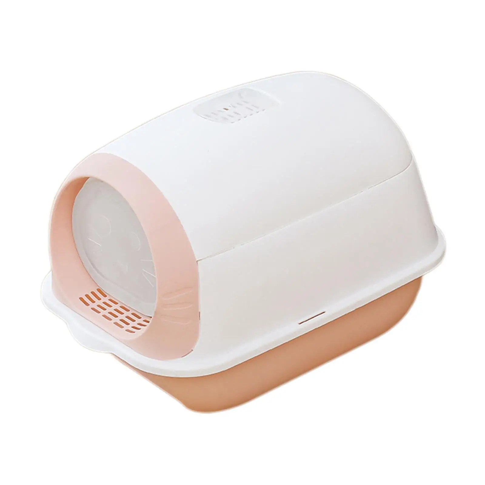 Hooded Cat Litter Box Enclosed Potty Toilet Deep Loo Container Pet Litter Tray for Rabbit