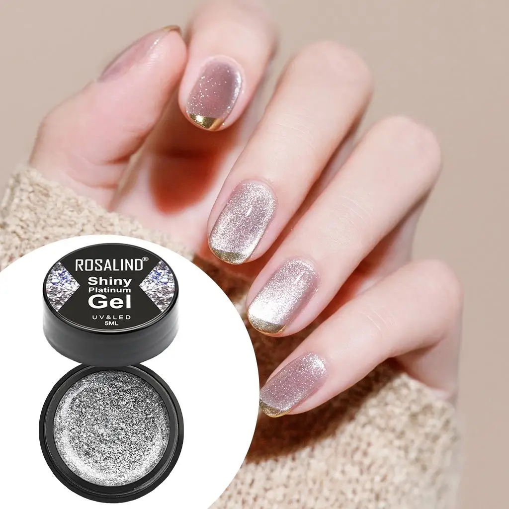 2x 5ml Gel Nail Polish Glitter Shiny  Painting Shimmer  for Women 