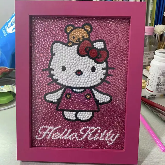 Kawaii Hello Kitty Diamond Paintings Kit Anime Sanrioed Kt Cat Diy