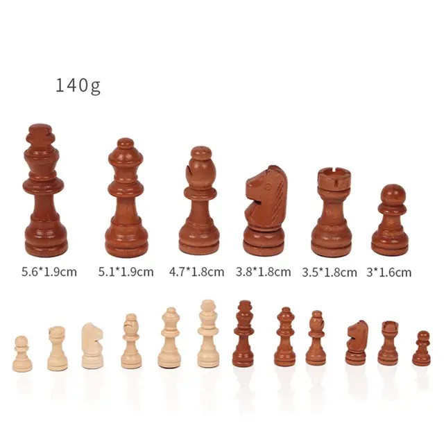 32 pçs/set 2.2 Polegada peças de xadrez de madeira palavra internacional  jogo xadrez peça entretenimento acessórios - AliExpress