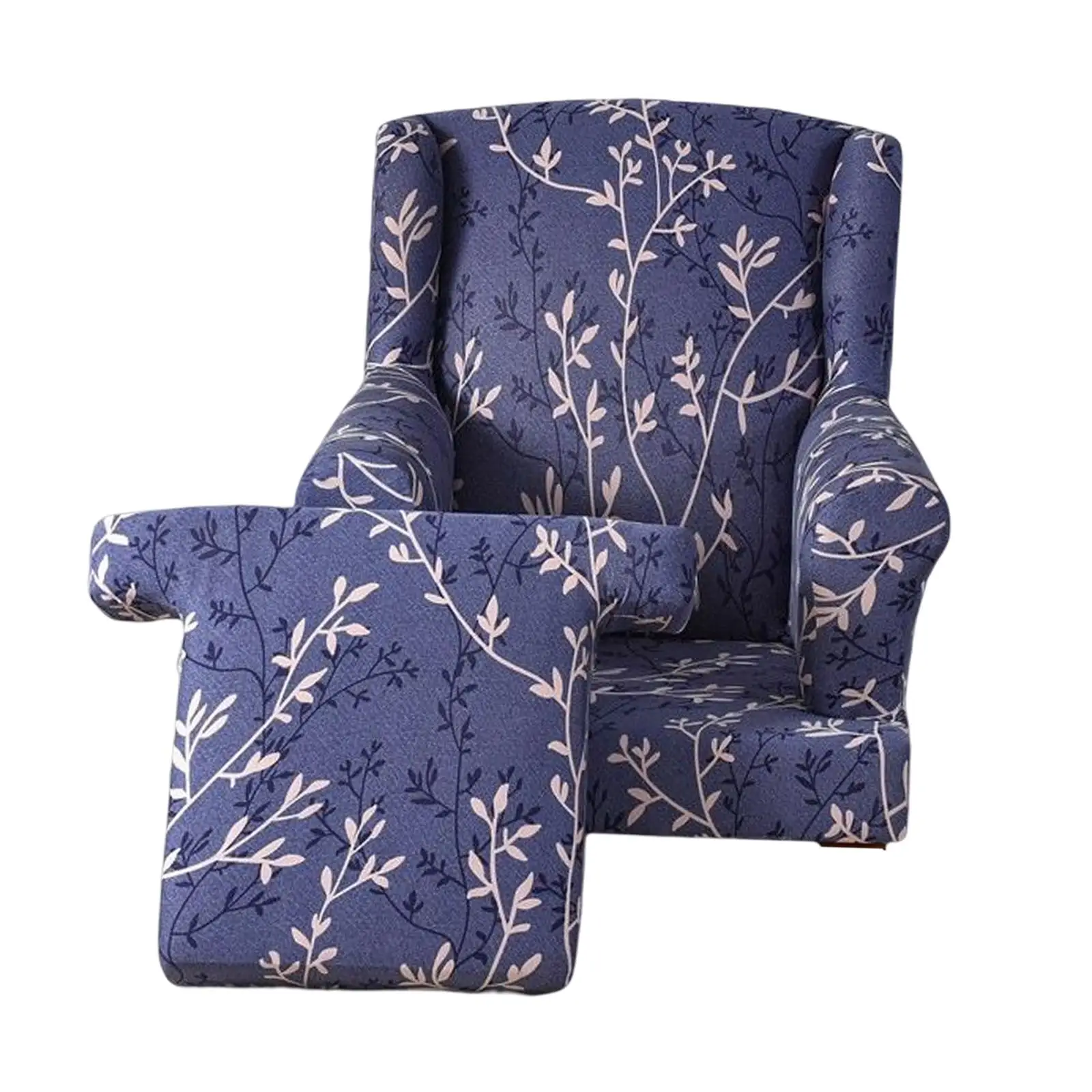 Elastic Wingback Chair Cover Armchair Slipcovers Sofa Cover for Office Decor