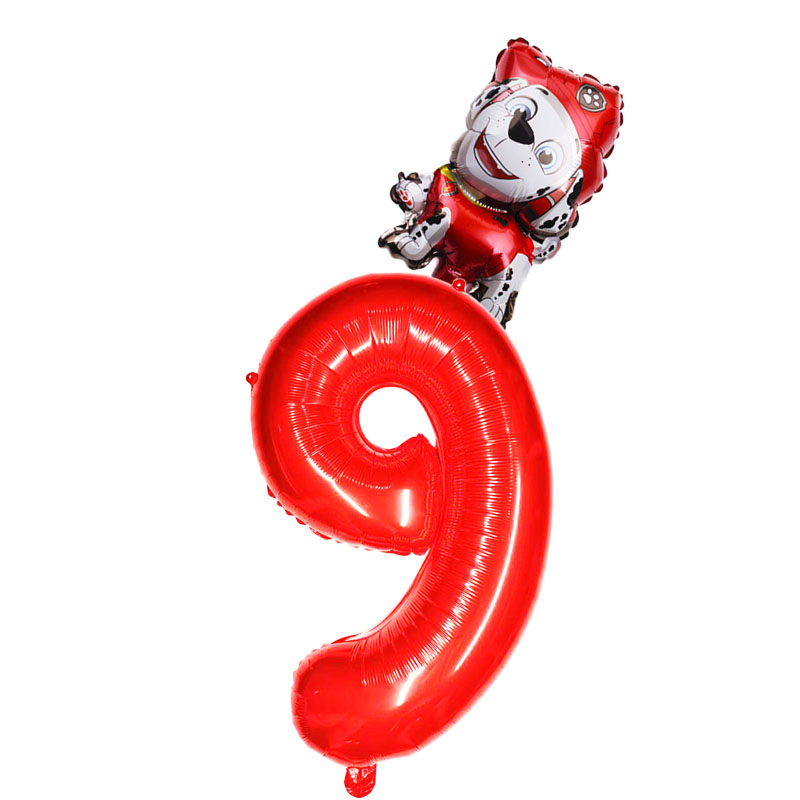 Cartoon Pfote Patrol 32 Zoll Anzahl Folienballons Chase Skye Rubble Kindergeburtstag Party Dekoration Ballon Kinderspielzeug – Detail 10