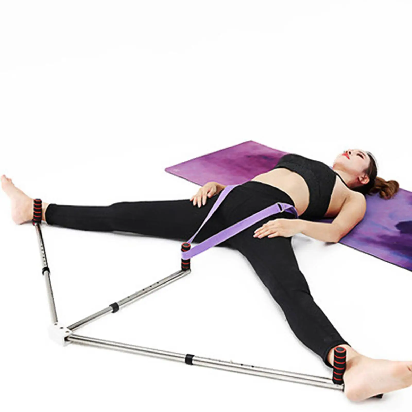 3 Bar Leg Stretcher Hamstring Stretcher Device Stainless Steel Equipment Adjustable for Dance Exercise Ballet Gymnastics Yoga