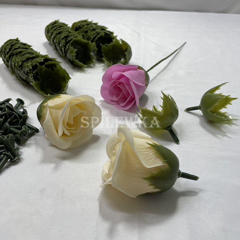 Spilewka 81 Teile/los Blume Stub Sitz Grün Kunststoff Material Stub Basis Künstliche Blume Stub Handwerk Dekor Rose Halten Blume Stamm – Detail 5