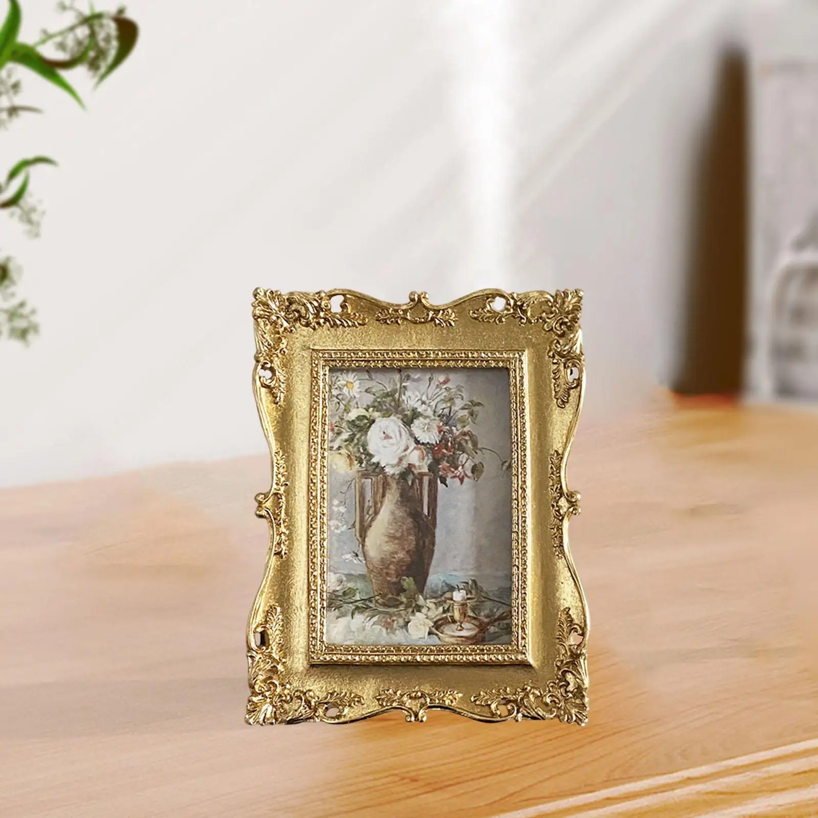 Vintage Style Photo Frame Picture Holder Tabletop Wall Hanging for Holiday