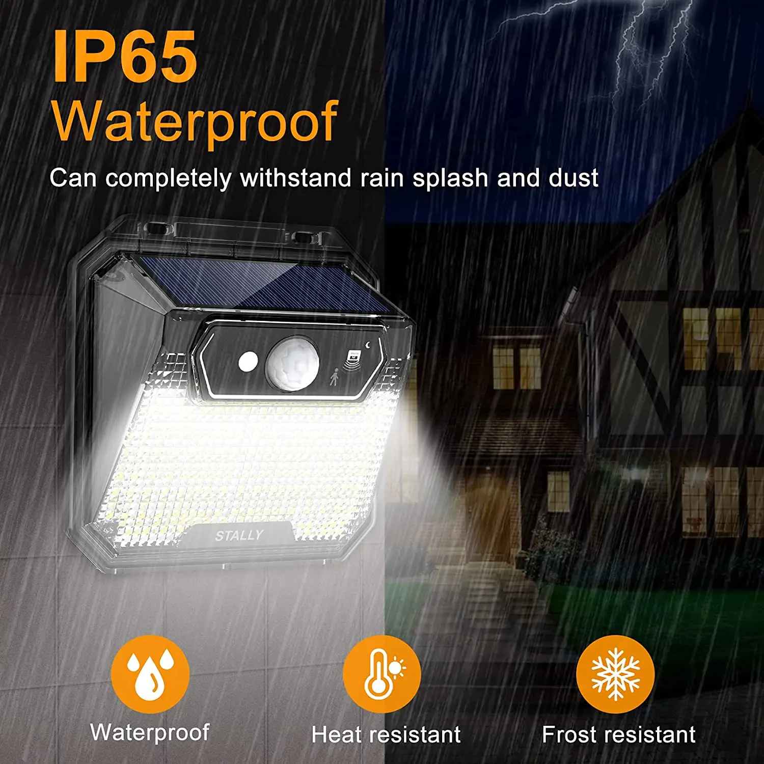 Solar Motion Lights Outdoor 148 LEDs Waterproof Solar Powered Security Wall Lights Wireless for Yard Fence Deck, Stairs, Pathway solar flood lights outdoor