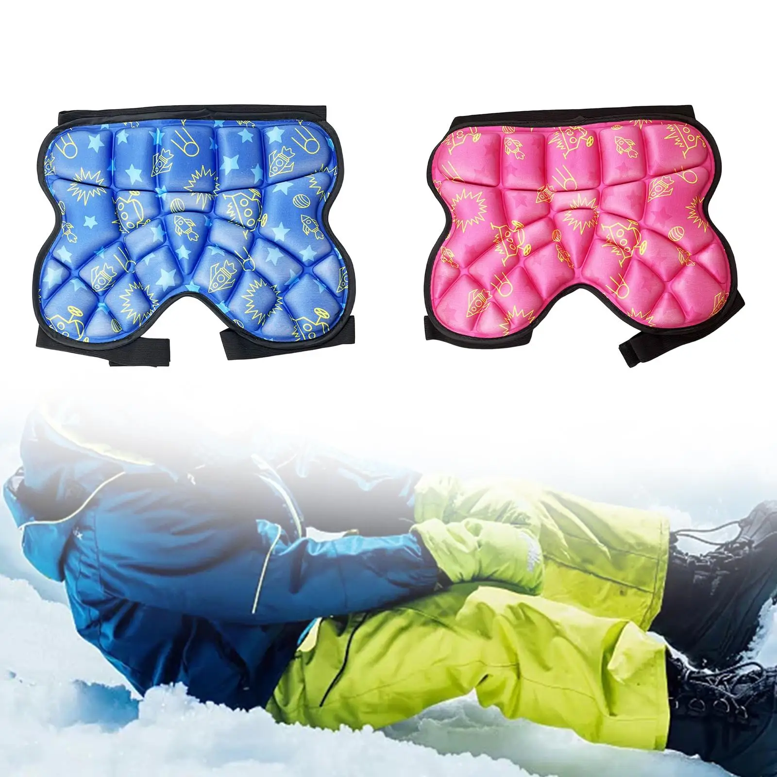 Children Skating Ski Hip Pad Impact Resistance Protection Protective Gear Lightweight Padded Shorts Butt Pads for Outdoor Sports
