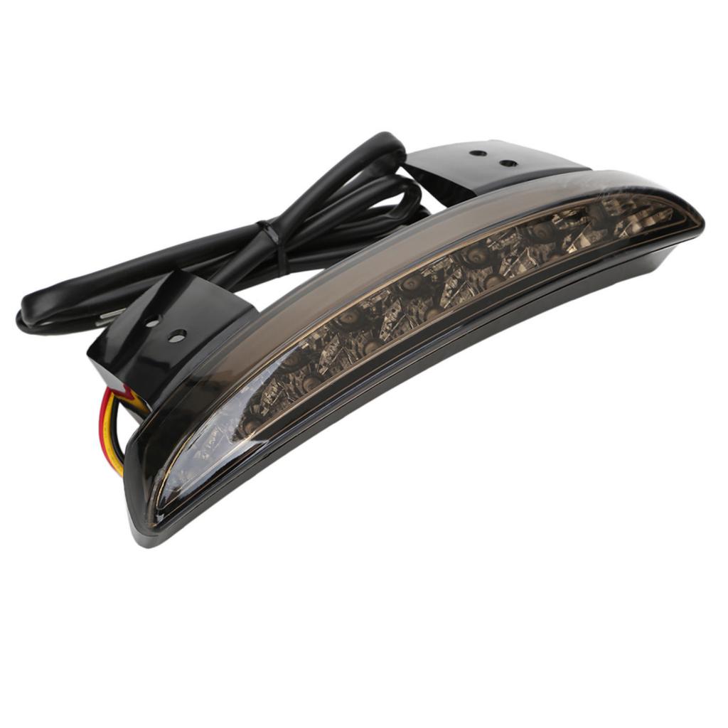 Motorcycle Smoke Chopped Fender Edge LED Stop Tail Brake Light for Harley Sportster XL 883 1200 - LED for High Visibility