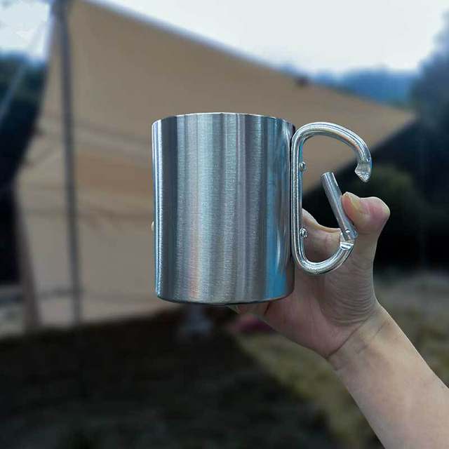 Camping Travel Stainless Steel Cup Water Tea Coffee Mug Self